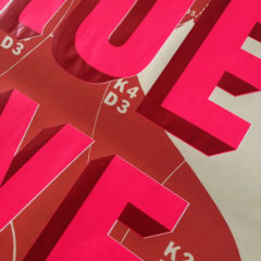 True Love Never Dies Pink And Red Dave Buonaguidi Print Club London Screen Print