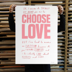 Mr Bingo Choose Love Print Club London Screen Print