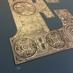 The Illustrated Letter Project E  by 57 Design Print Club London Screen Print