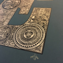 The Illustrated Letter Project E  by 57 Design Print Club London Screen Print