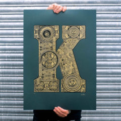 The Illustrated Letter Project E  by 57 Design Print Club London Screen PrintThe Illustrated Letter Project K  by 57 Design Print Club London Screen Print
