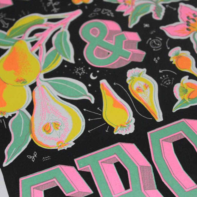 Live & Grow Jacqueline Colley Print Club London Screen Print