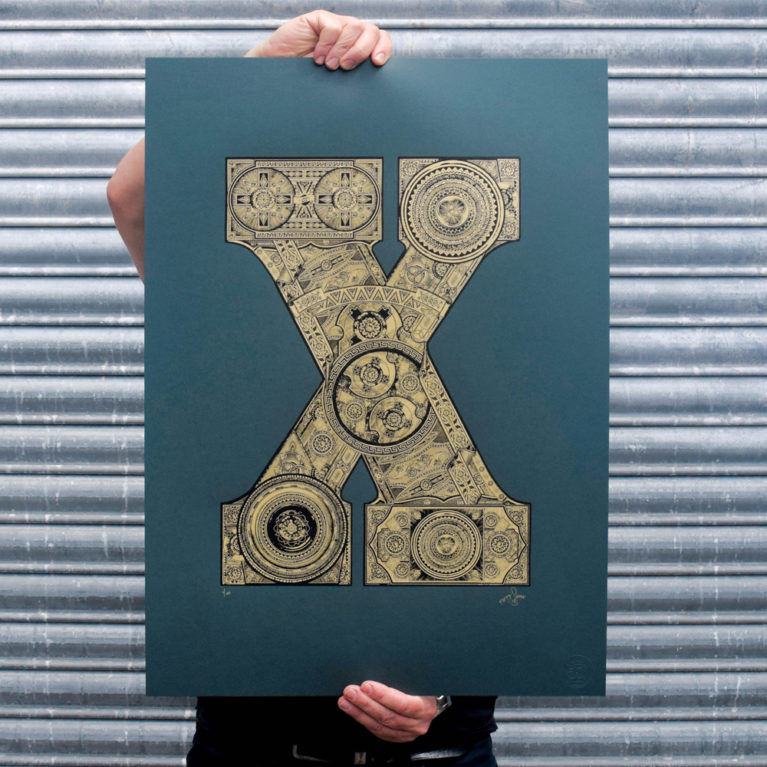 The Illustrated Letter Project X  by 57 Design Print Club London Screen Print
