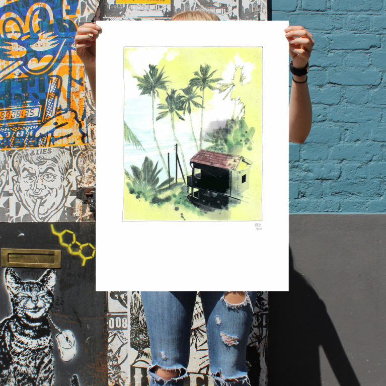 Madiha Beach Andy MacGregor Print Club London Screen Print