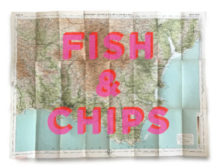 All The Places I've Had Fish & Chips Print Club London Screen Print