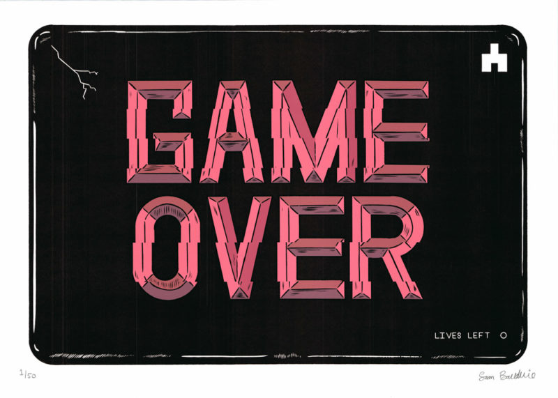 Print Club London Screen Print Blisters Black Mirror Sam Baldwin