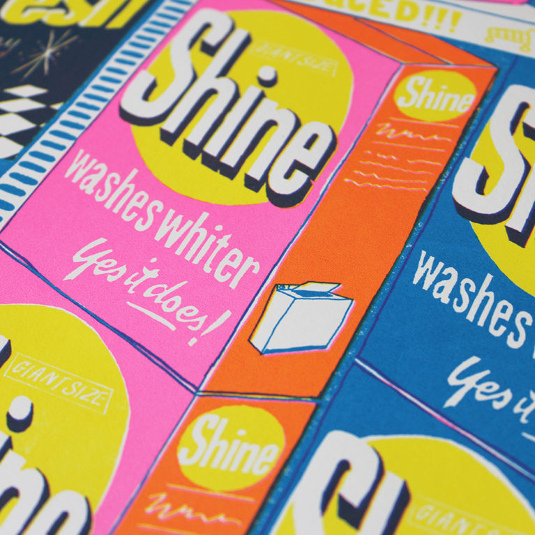 Print Club London Screen Print Blisters Supermarket Sweep Jacqueline Colley