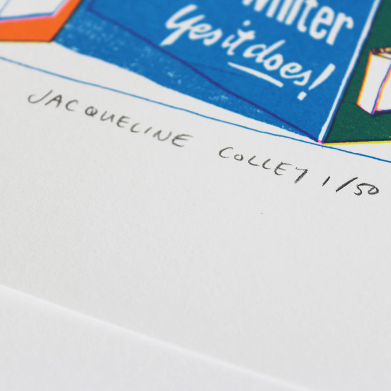 Print Club London Screen Print Blisters Supermarket Sweep Jacqueline Colley