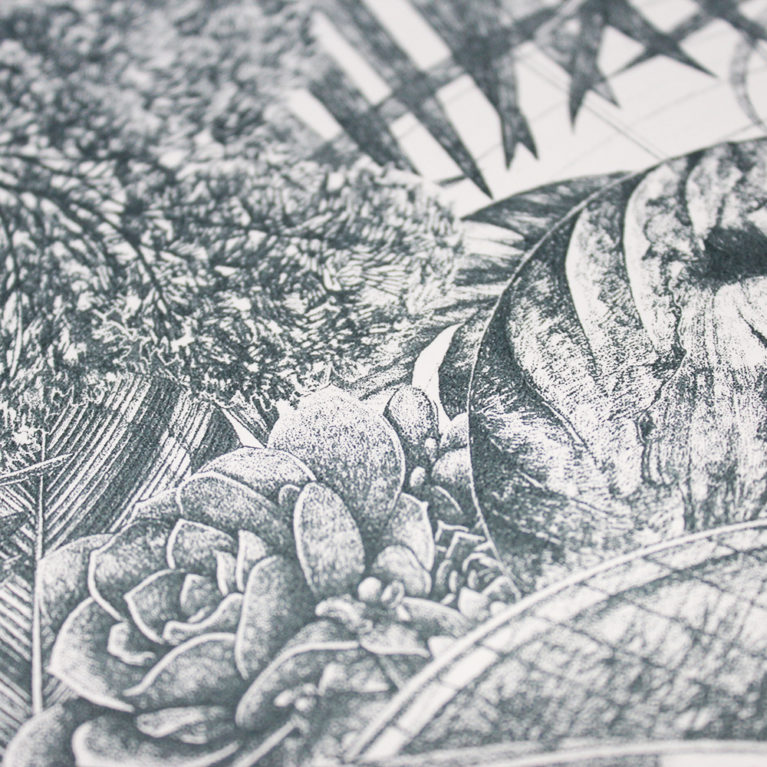 Palm House Panorama Lucille Clerc Print Club London Screen Print