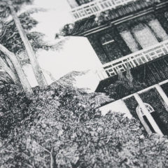 The Great Pagoda KEw Gardens Lucille Clerc Print Club London Screen Print