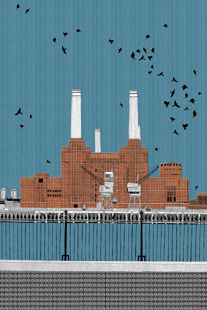 Clare Halifax Battersea Power Station Print Club London Screen Print