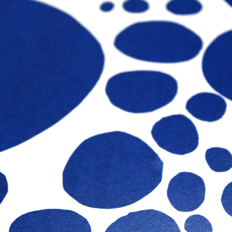 Bubbles Blue Nadja Lavin Print Club London Screen Print