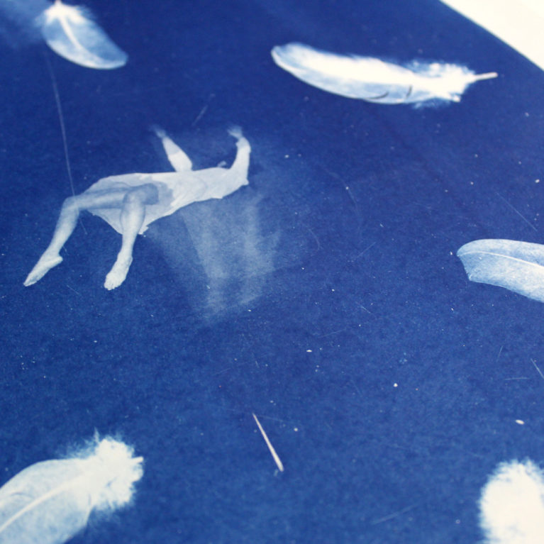 Falling with Feathers Craig Keenan Print Club London Screen Print