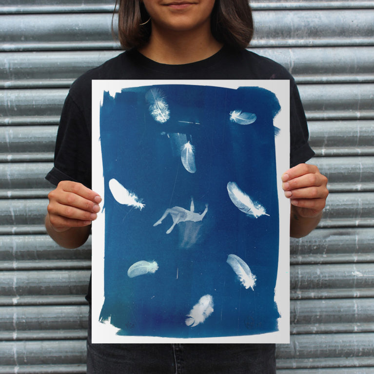 Falling with Feathers Craig Keenan Print Club London Screen Print