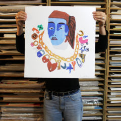 Girl with Charms Lucille Moore Print Club London Screen Print