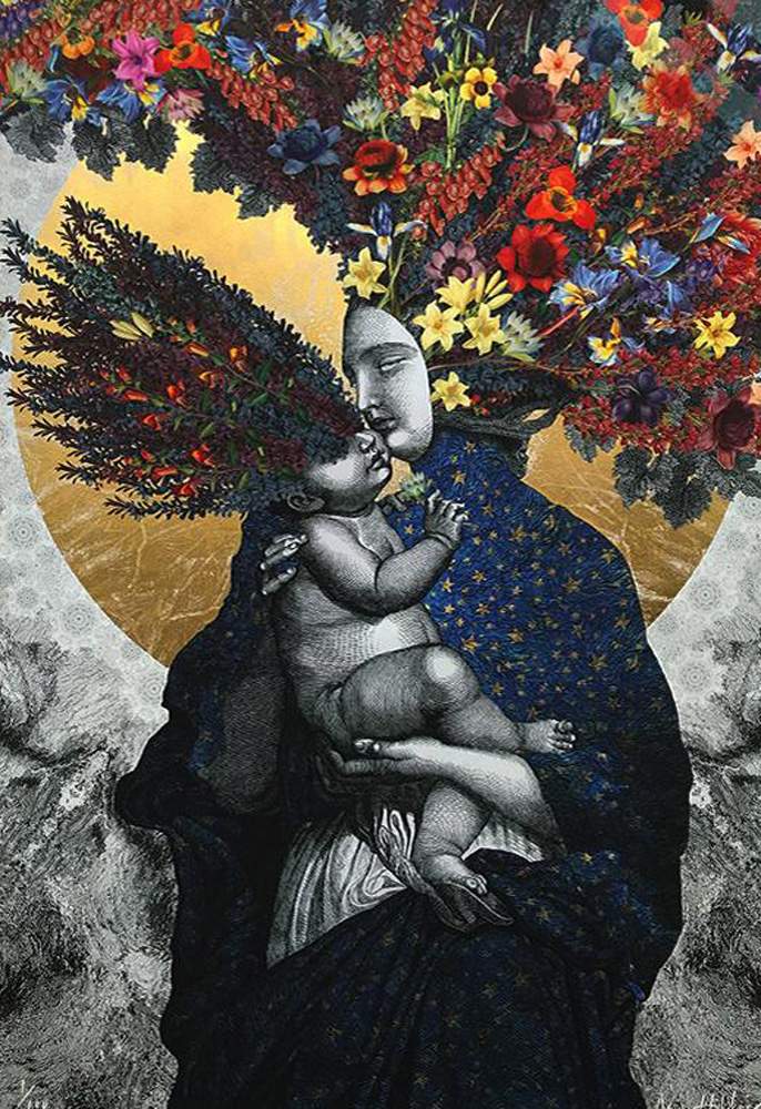 Mother and Child Dan Hillier Print Club London Screen Print