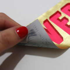 Fiver Gold Leaf Dave Buonaguidi Print Club London Screen Print