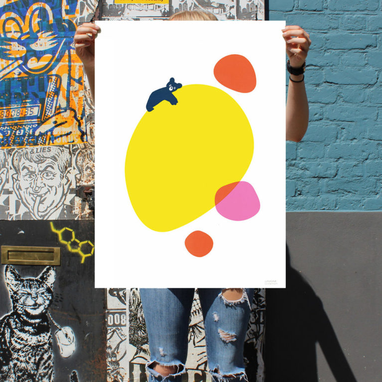 Bears and blobs Natasha Searston Print Club London Screen Print