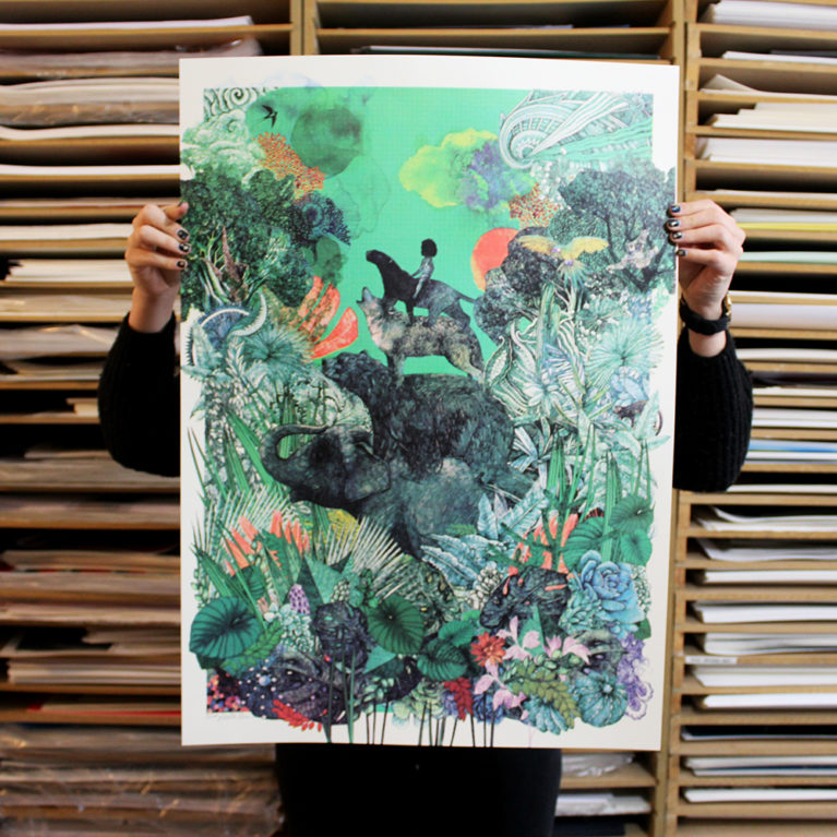 The Jungle Book Aqua Green Lucille Clerc Print Club London Screen Print