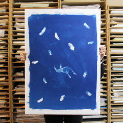 Falling with Feathers Craig Keenan Print Club London Screen Print