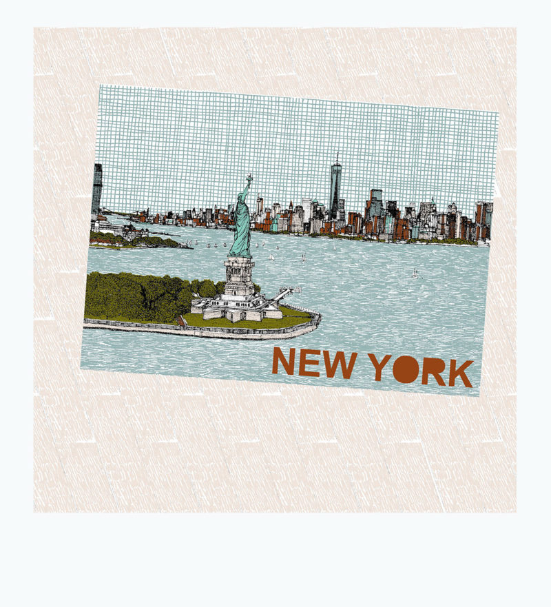A New York Minute Clare Halifax Print Club London Screen Print