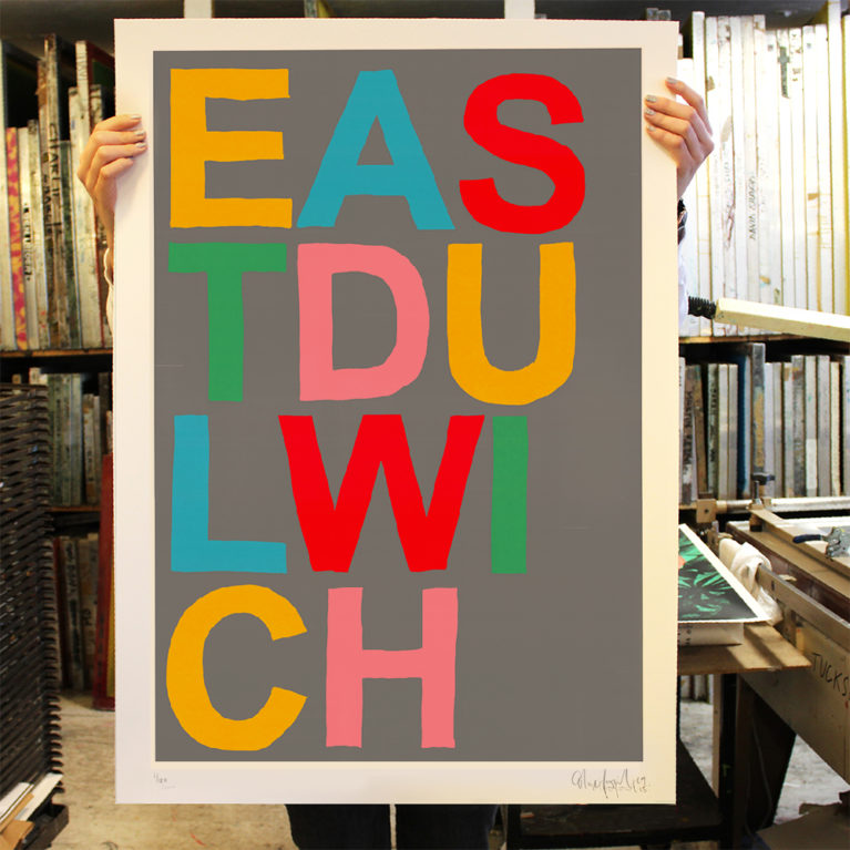 East Dulwich Oli Fowler Print Club London Screen Print