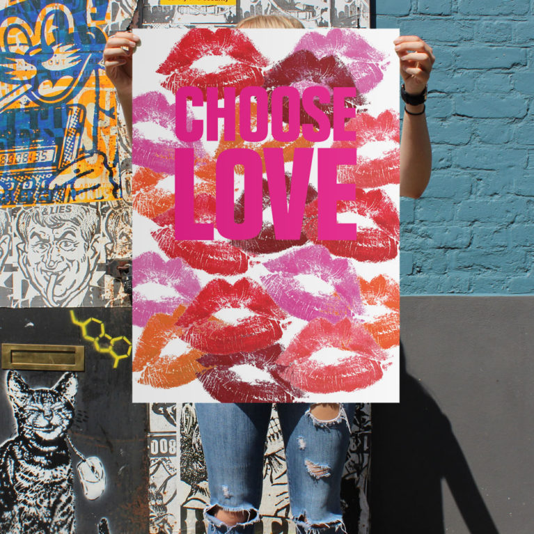 Sara Pope Print Club London Choose Love Digital Print