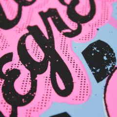 No Regrets Ben Rider Print Club London Screen Print