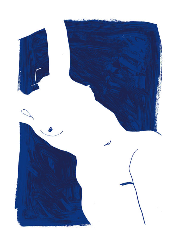 Nude in Blue by Alexandria Coe Print Club London Screen Print