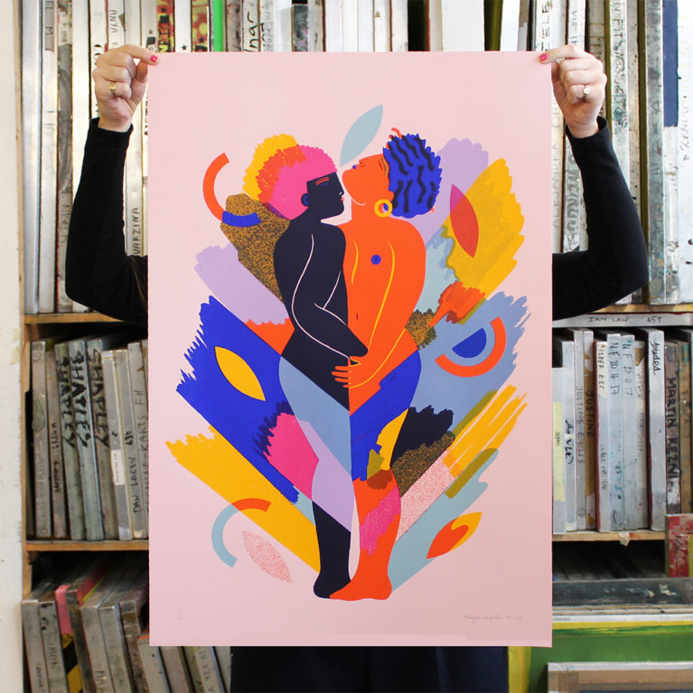 Lovers Two Margaux Carpentier Print Club London Screen Print