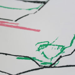 Pink/Green Sideboob Jessica Rose Bird Print Club London Screen Print