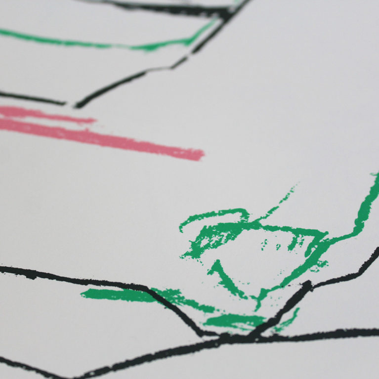 Pink/Green Sideboob Jessica Rose Bird Print Club London Screen Print