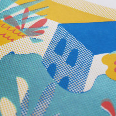 Mediterranean Hill Top Bel Burkill Print Club London Screen Print