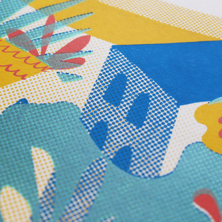 Mediterranean Hill Top Bel Burkill Print Club London Screen Print