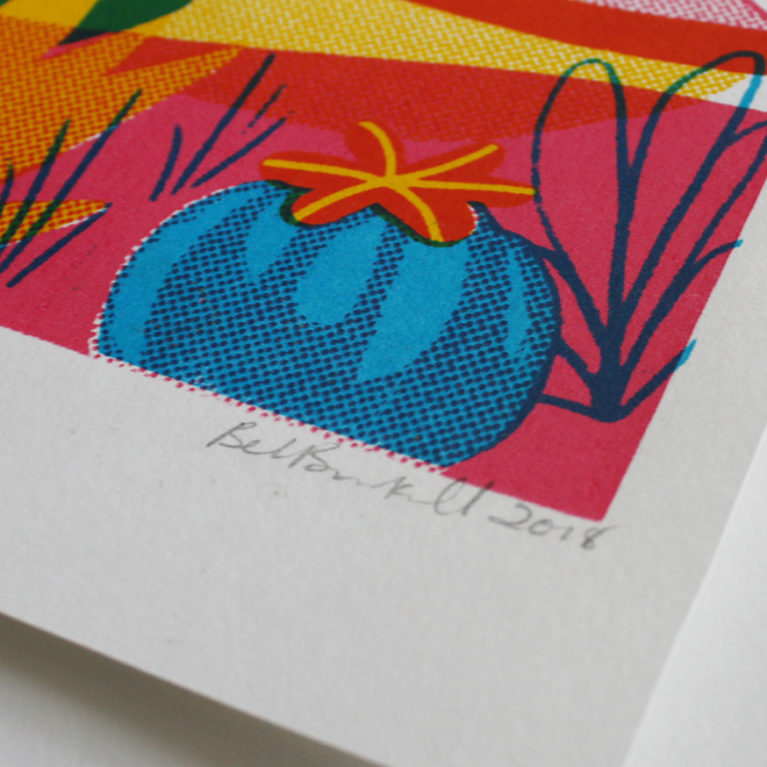 Sunbathin’ Lady Bel Burkill Print Club London Screen Print