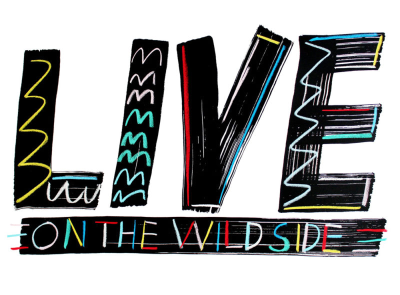 Live On The Wild Side Rose Stallard Print Club London Screen Print