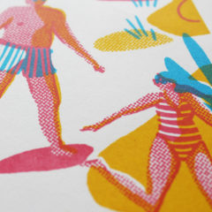 Beach Run Bel Burkill Print Club London Screen Print