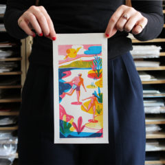 Beach Run Bel Burkill Print Club London Screen Print