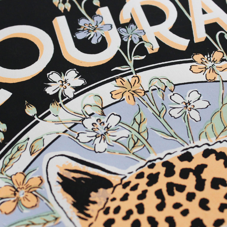 Courage is Within Jacqueline Colley Print Club London Screen Print