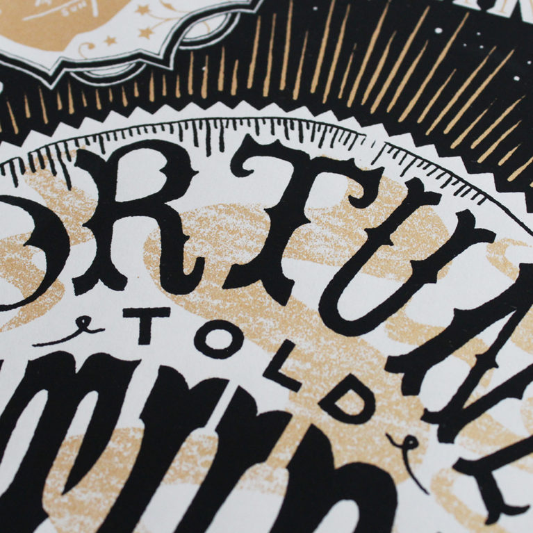 Fortunes Told, Futures Unfold Jacqueline Colley Print Club London Screen Print