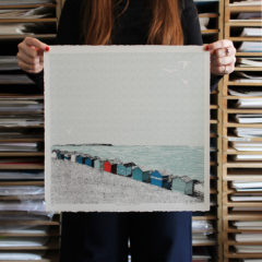 sloping Beach Huts Clare Halifax Print Club London Screen Print