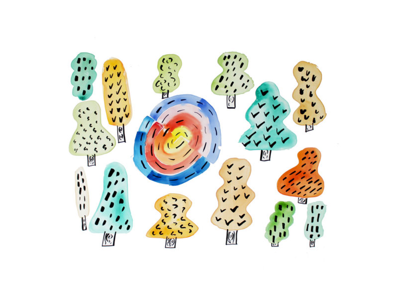 Wild Woods Rose Stallard Print Club London Screen Print