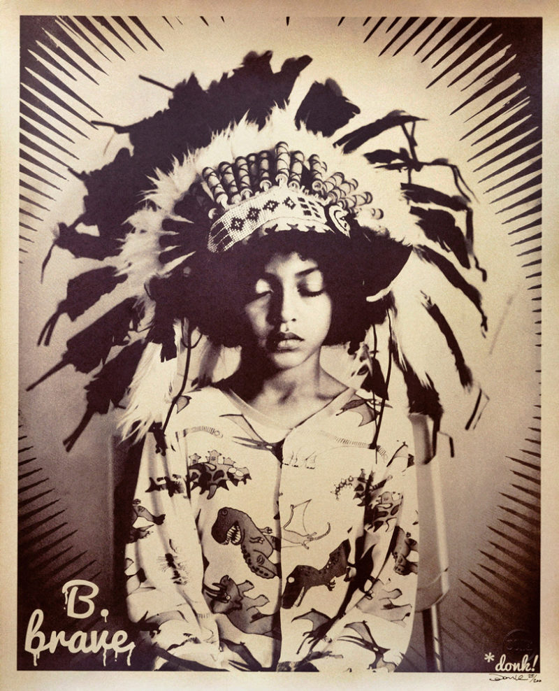 B.Brave Gold Donk Print Club London Screen Print