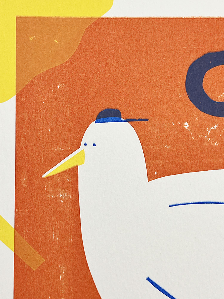 Max Machen c Gul , sea gulHand pulled screenprint 01