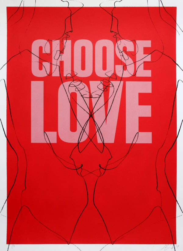 Jessica Rose Bird Choose Love Print Club London Screen Print