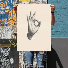 Gestures Hellovon Print Club London Screen Print