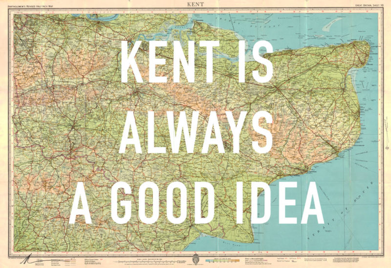 Kent Is Always A Good Idea Dave Buonaguidi Print Club London Screen Print