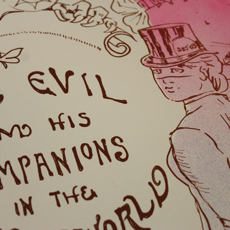 Pure Evil Blisters Print Club London Screen Print