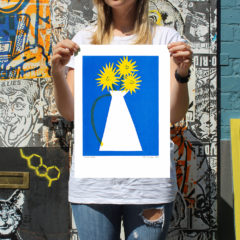 Happy Sunflower Max Machen Print Club London Screen Print