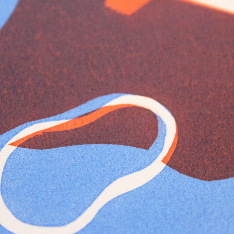 Lady On A Lilo Max Machen Print Club London Screen Print